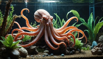 Obraz premium Octopus in Aquarium.