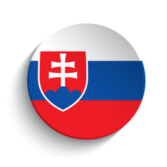 Obraz premium Slovakia flag button