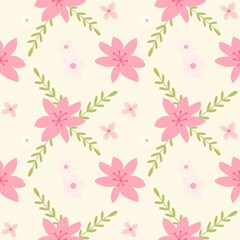 Obraz premium Background Seamless Patterns floral flowers blossom