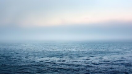 Fototapeta premium Calm Ocean in Misty Weather