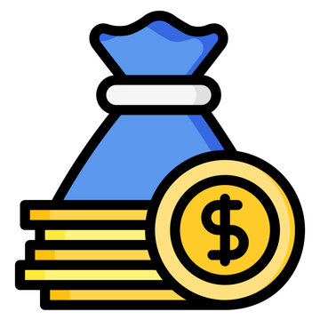 recommend clip art:  Bag Money Filled Outline Icon
