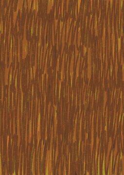 Abstract chalk color line darwing brown colcor on paper illustration for decoration on rustic , wood and nature concept.