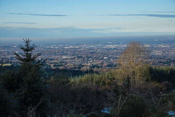 Dublin, Ireland - city and nature views from the top of a hill