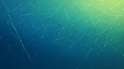 Obraz premium innovative green gradient geometric network pattern with interconnected lines