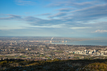Dublin, Ireland - city and nature views from the top of a hill
