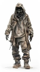 Obraz premium a statue of a man with a hood and goggles