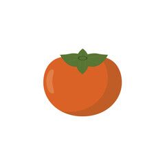 Persimmon cartoon vector. Persimmon on white background.