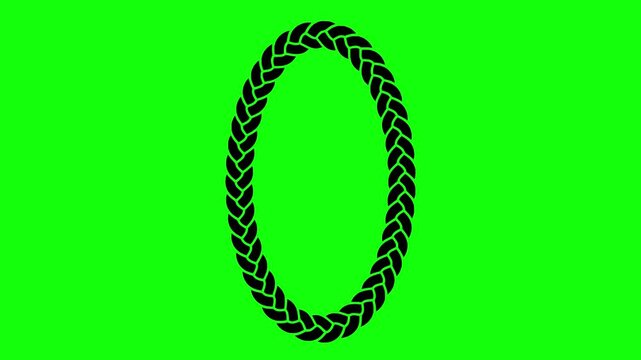 wavy illustration video animation curly long fashion silhouette hairstyle logo hair icon beauty hairdresser braid woman girl female wig outline haircut plait style for green screen footage