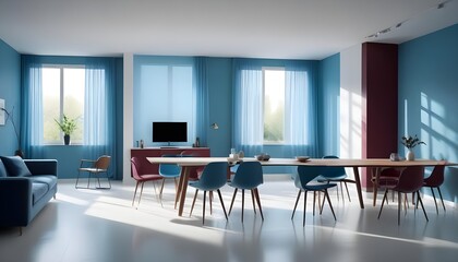Fototapeta premium Photo interior modern design room 3d illustration