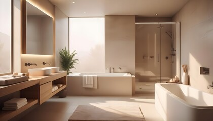 Fototapeta premium Photo interior modern design room 3d illustration