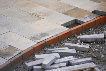 レンガのアプローチ外構工事