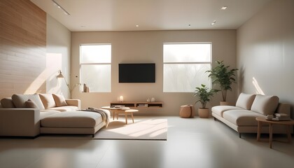 Fototapeta premium Photo interior modern design room 3d illustration