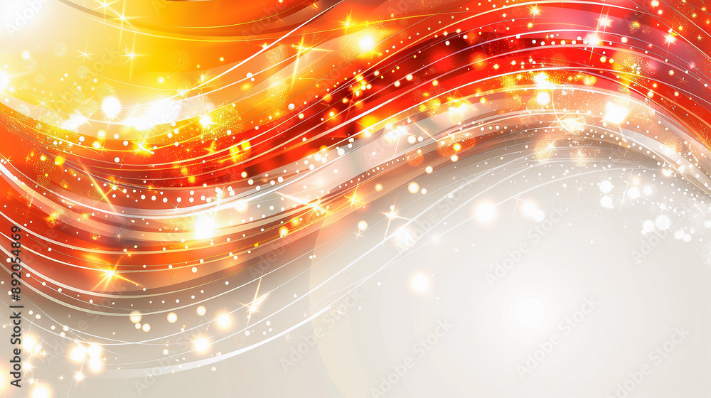 Poster vibrant abstract background with red and orange swirls..