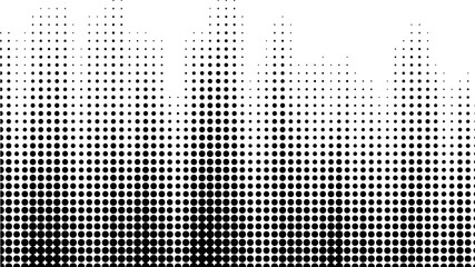 Gradient Halftone Dots Pop Art Background - Abstract Vector Texture