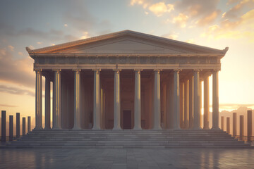 Obraz premium Reconstruction of a famous historical landmark