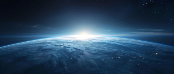 Fototapeta premium Satellite orbiting the Earth in space