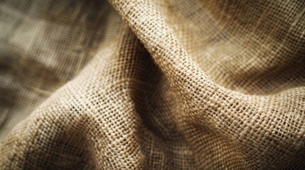 Close up of a fabric bag with space for text or design on the background
