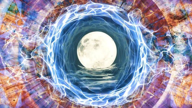 3d animation of a magical portal to other dimensions