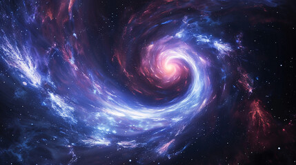 Fototapeta premium Beautiful galaxy spiral in nebula style, space art wallpaper