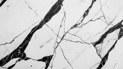 Stunning black and white marble texture with cracks.