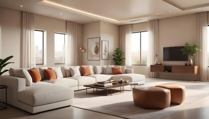 Fototapeta premium Photo interior modern design room 3d illustration