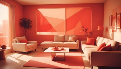 Photo interior modern design room 3d illustration