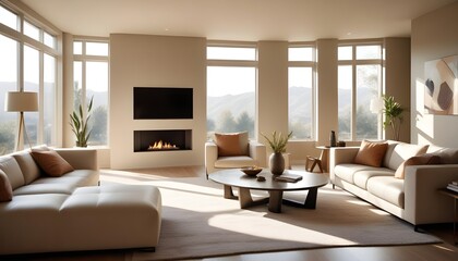 Fototapeta premium Photo interior modern design room 3d illustration