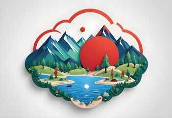 Beautiful nature landscape art