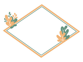 Frame Wild Leaf Background Illustration