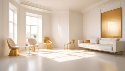 Fototapeta premium Photo interior modern design room 3d illustration