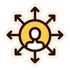 Obraz premium influencer sticker icon