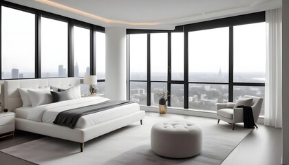 Photo interior modern design room 3d illustration