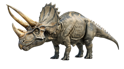 Triceratops isolated on white background