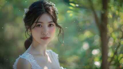 Generative AI: Vibrant Asian Summer Portrait