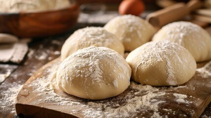 Fototapeta premium Traditional homemade dough made from natural and organic elements