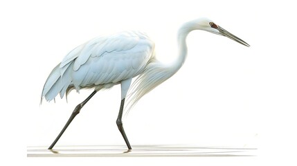 Obraz premium A close-up image of a gray crowned crane standing against a white background