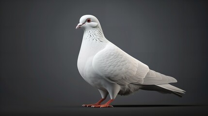 white dove isolated on white background