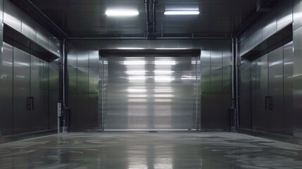 Roll up door made of stainless steel