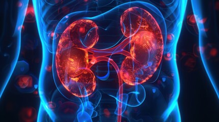 Human Kidneys Illustration