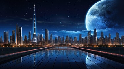 Fototapeta premium 64k 8k widescreen wallpaper amazing lanscape scene futuristic scifi amazing stunning scene 
