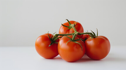 Fresh Red Tomato on White Isolated Background