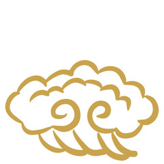 Chinese cloud golden lines material