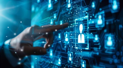 Thorough Evaluation Recruitment Process Solution: modern, clean, and futuristic.