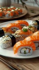 sushi on a plate