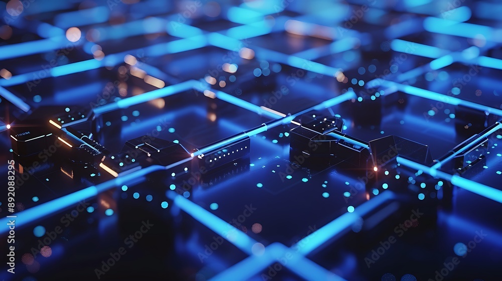 Poster abstract digital network technology internet network connection big data futuristic metaverse innova