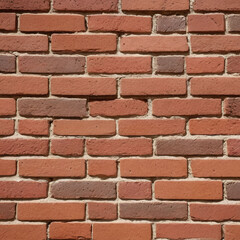 Obraz premium Orange brown red brick wall. Texture of old dark brown and red brick wall.