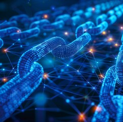 Digital Ledger Nexus: A Symbolic Representation of Blockchain's Decentralized Network of Interconnected Nodes