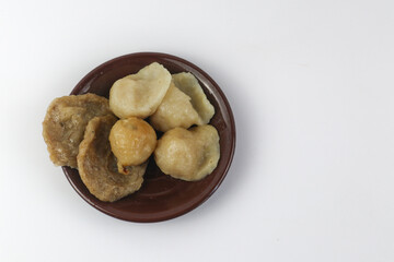 pempek palembang isolated on white background