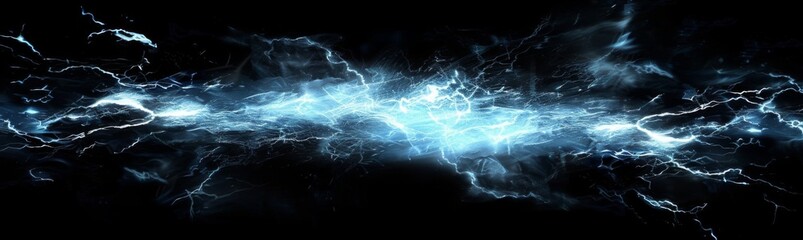 Sizzling Thunderbolts: A Dramatic Display of Lightning Against a Black Canvas