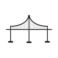 Bridge icon vector in flat style. Architecture and construction, modern building connection symbol sign